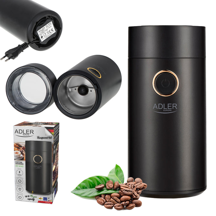 Elektromos kávédaráló Adler, 150W, fekete, AD 4446BG