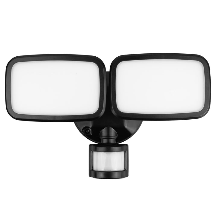 Maclean LED fali lámpa, PIR érzékelővel, 20 W, 1500 lm, IP65, semleges fehér 4000 K, fekete, MCE524 B