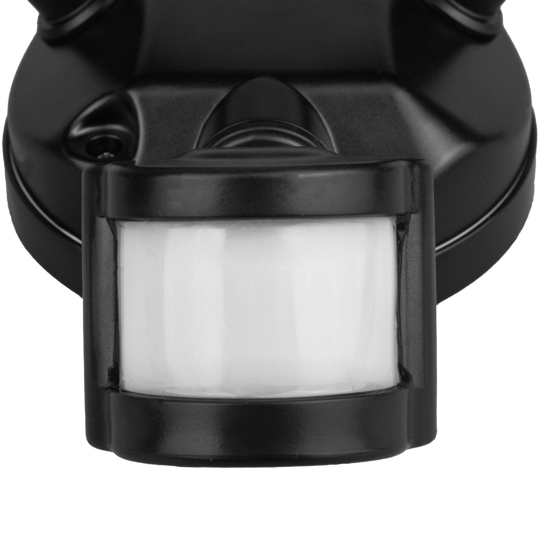 Maclean LED fali lámpa, PIR érzékelővel, 20 W, 1500 lm, IP65, semleges fehér 4000 K, fekete, MCE524 B