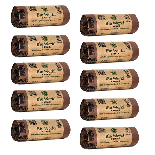 BIO komposztálható zsákok 20 literes 10x20 db