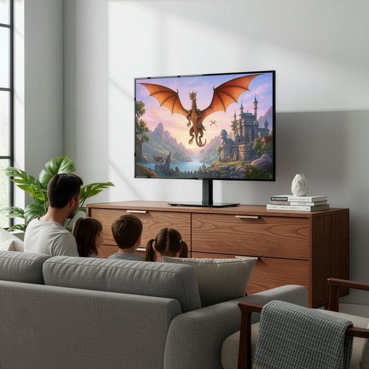 Univerzális TV állvány Maclean, RTV szekrényhez, állvány, max. 35 kg, 20 fokos elfordítás, 32-55" TV-hez, MC-132