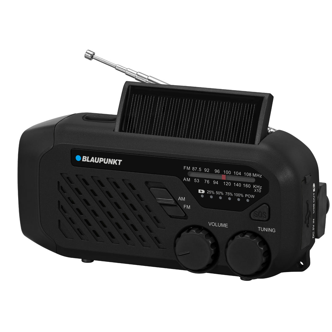 Blaupunkt hálózati/akkumulátoros rádió, LED-es zseblámpa, SOS jelzés, antenna, ER10