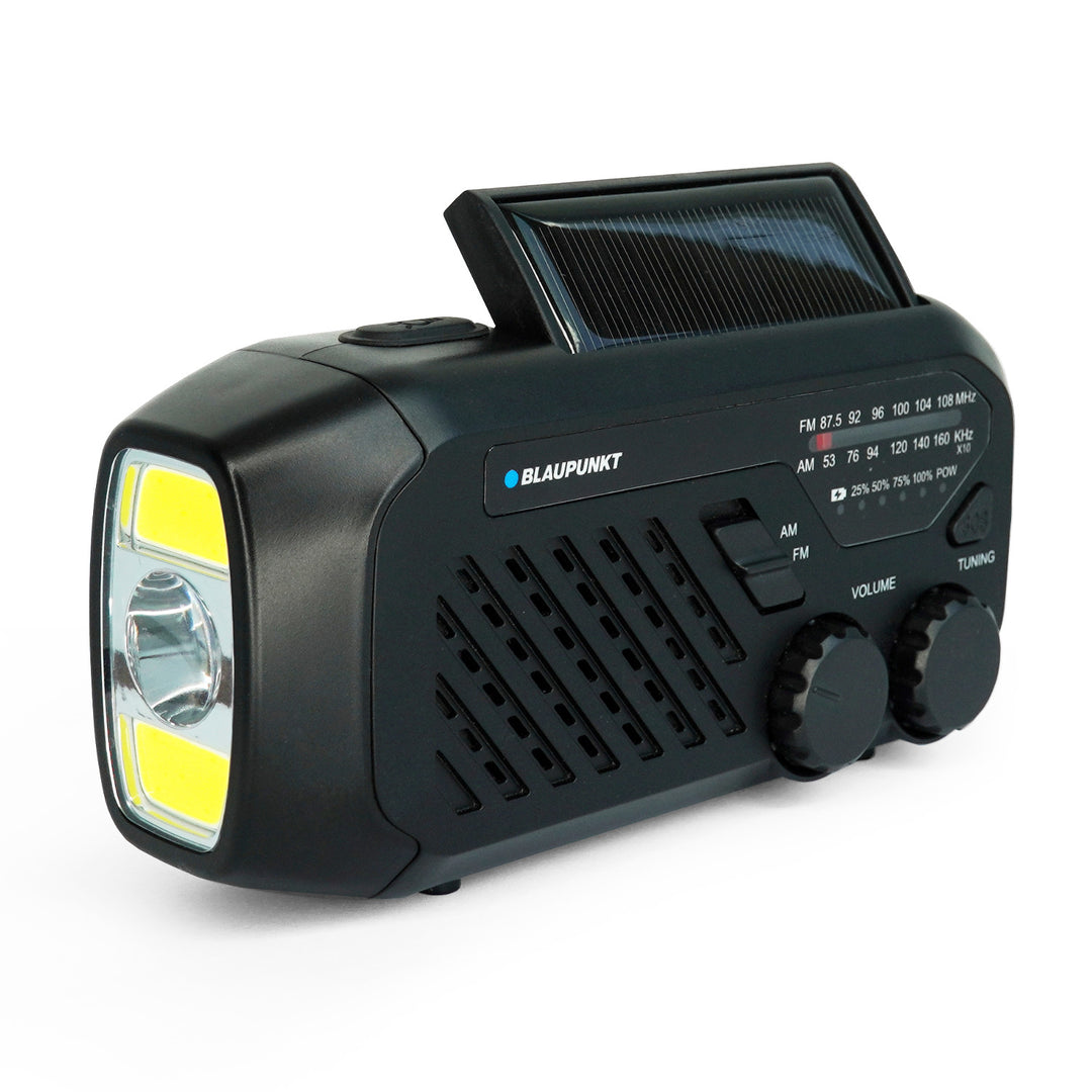 Blaupunkt hálózati/akkumulátoros rádió, LED-es zseblámpa, SOS jelzés, antenna, ER10