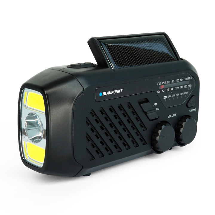 Blaupunkt hálózati/akkumulátoros rádió, LED-es zseblámpa, SOS jelzés, antenna, ER10