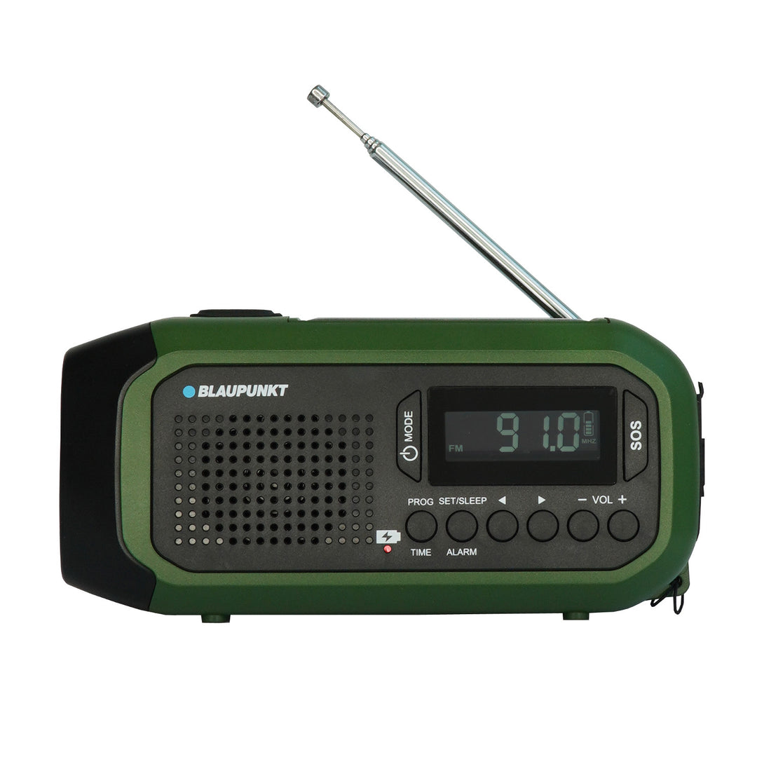 Blaupunkt hálózati/akkumulátoros rádió, LED-es zseblámpa, SOS jelzés, antenna, ER20