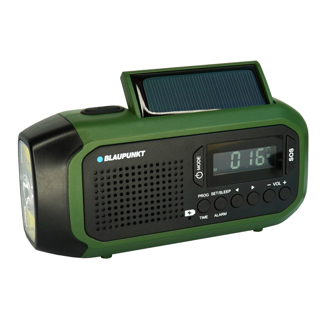 Blaupunkt hálózati/akkumulátoros rádió, LED-es zseblámpa, SOS jelzés, antenna, ER20