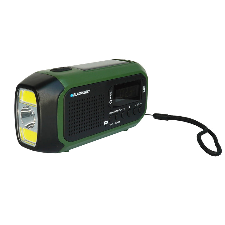 Blaupunkt hálózati/akkumulátoros rádió, LED-es zseblámpa, SOS jelzés, antenna, ER20