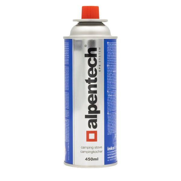 Alpentech 433 ml-es gázpatron, EN417 szabványnak megfelelő, izobután, EPS rendszer, IK301