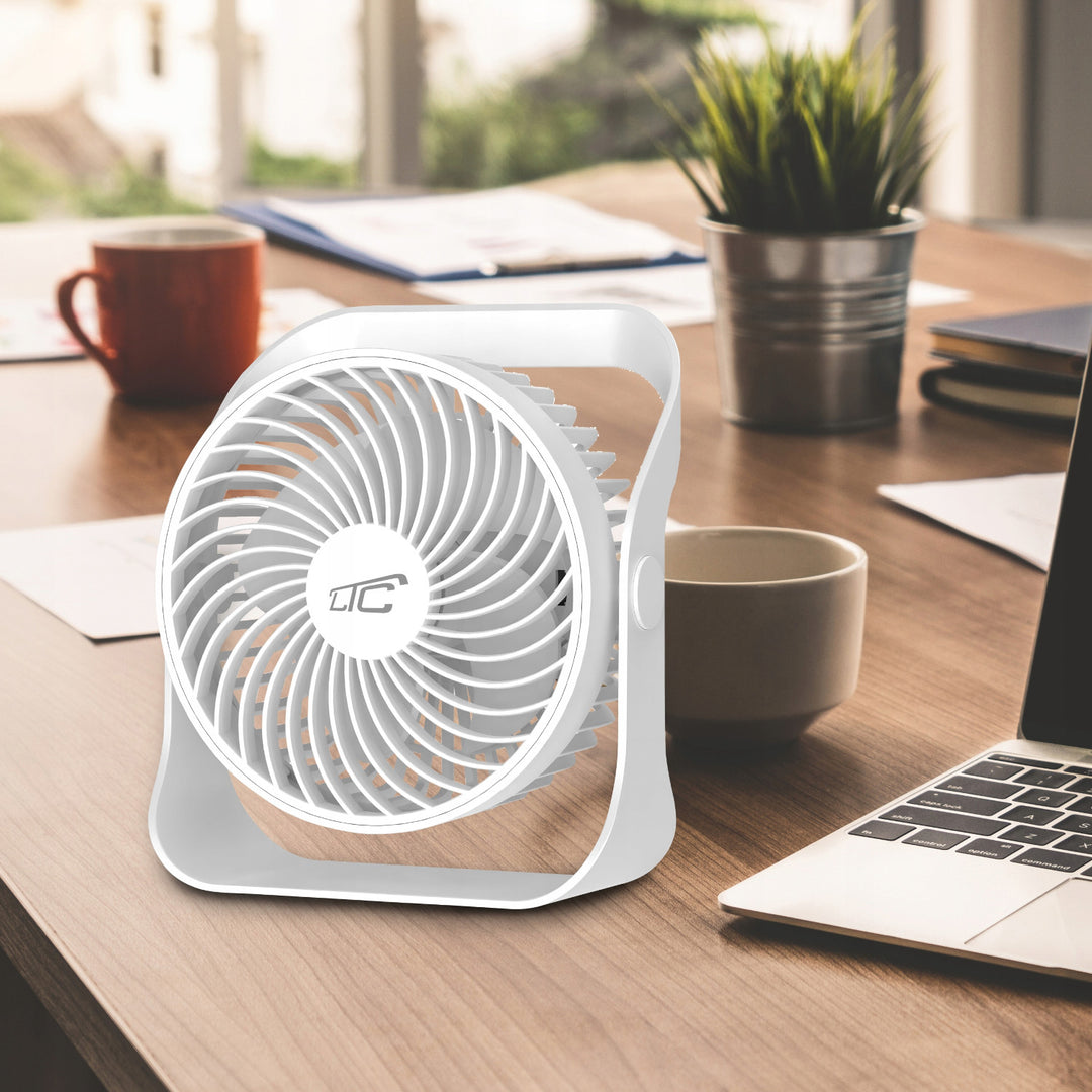 LTC vezeték nélküli asztali ventilátor, USB C töltés, 4 sebességfokozat, 2000 mAh akkumulátor, LXWB16
