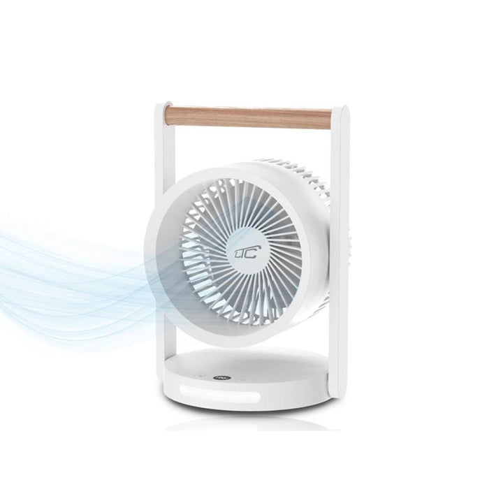 LTC vezeték nélküli asztali ventilátor, éjszakai világítással és LED kijelzővel, 5 sebességfokozat, 3600 mAh akkumulátor, LXWB17