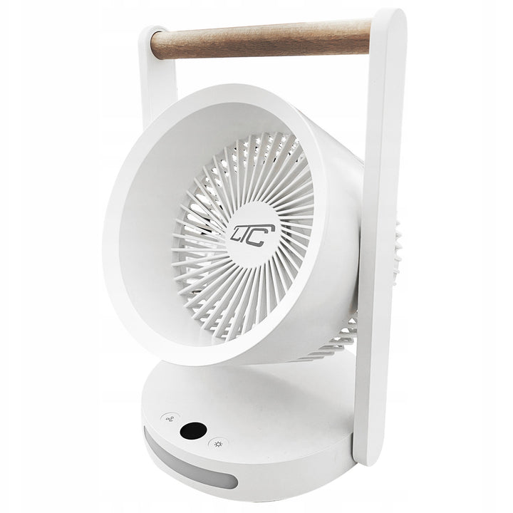 LTC vezeték nélküli asztali ventilátor, éjszakai világítással és LED kijelzővel, 5 sebességfokozat, 3600 mAh akkumulátor, LXWB17