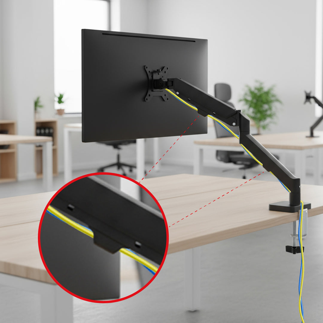 Maclean monitor tartó, gázrugós, 17"-32", 2-10kg, fekete, MC-133