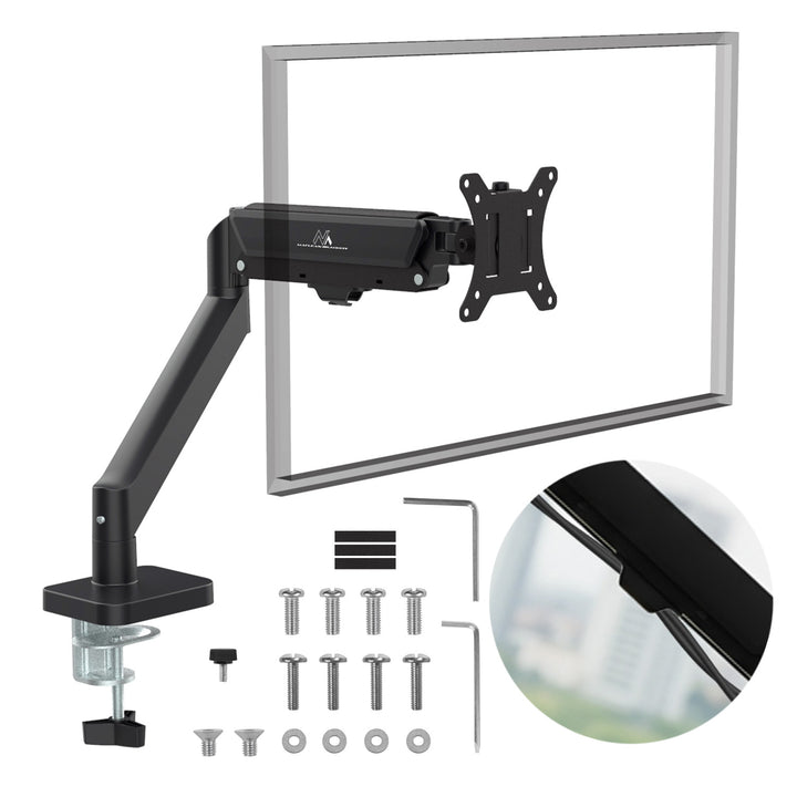 Maclean monitor tartó, gázrugós, 17"-32", 2-10kg, fekete, MC-133