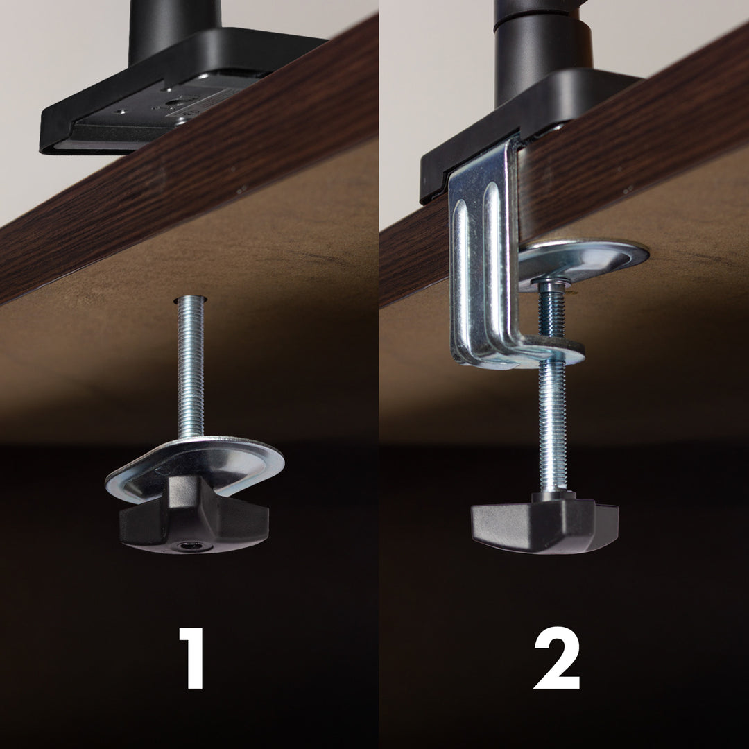 Tartó 2 Maclean monitorhoz, gázrugós, 17"-32", 2-10kg, fekete, MC-134