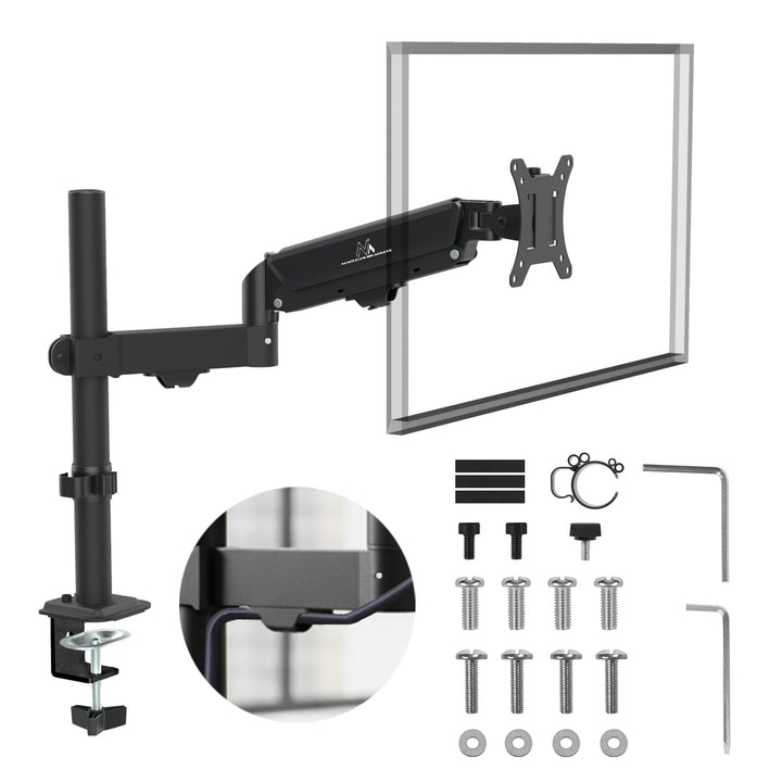 Maclean monitor tartó, gázrugós, 17"-32", 2-10kg, fekete, MC-135