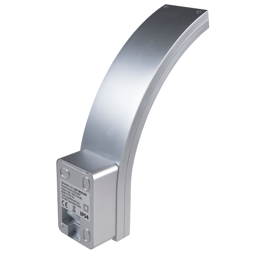 Maclean mozgásérzékelős LED lámpa, PIR mozgásérzékelő, ezüst, 10W, IP54, 750lm, semleges fehér (4000K) MCE244 S, 2 db, 2 db