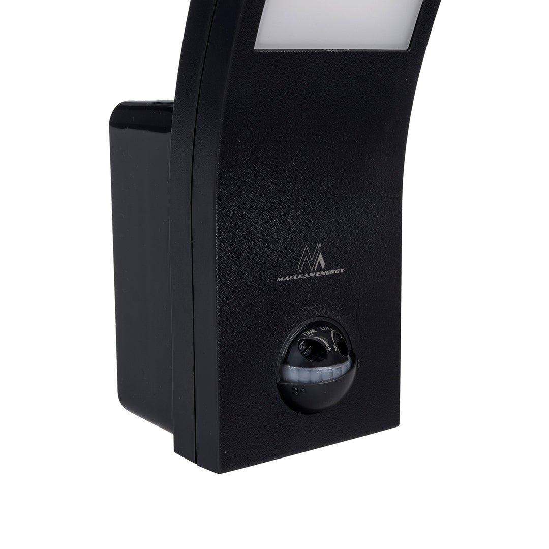 Maclean mozgásérzékelő LED lámpa, PIR érzékelő, fekete, 10W, IP54, 750lm, semleges fehér (4000K) MCE244 B, 2 db, 2 db