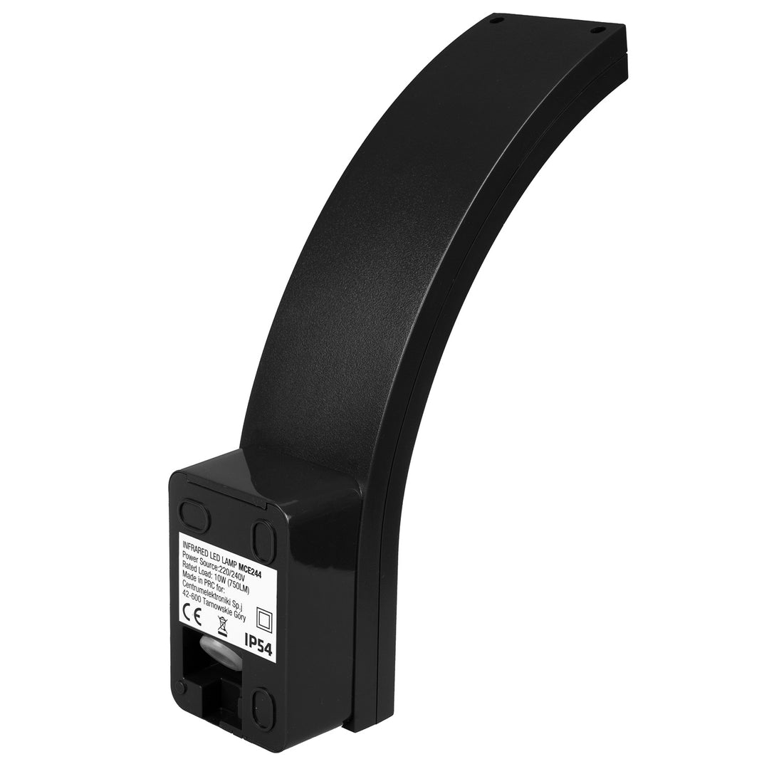 Maclean mozgásérzékelő LED lámpa, PIR érzékelő, fekete, 10W, IP54, 750lm, semleges fehér (4000K) MCE244 B, 2 db, 2 db