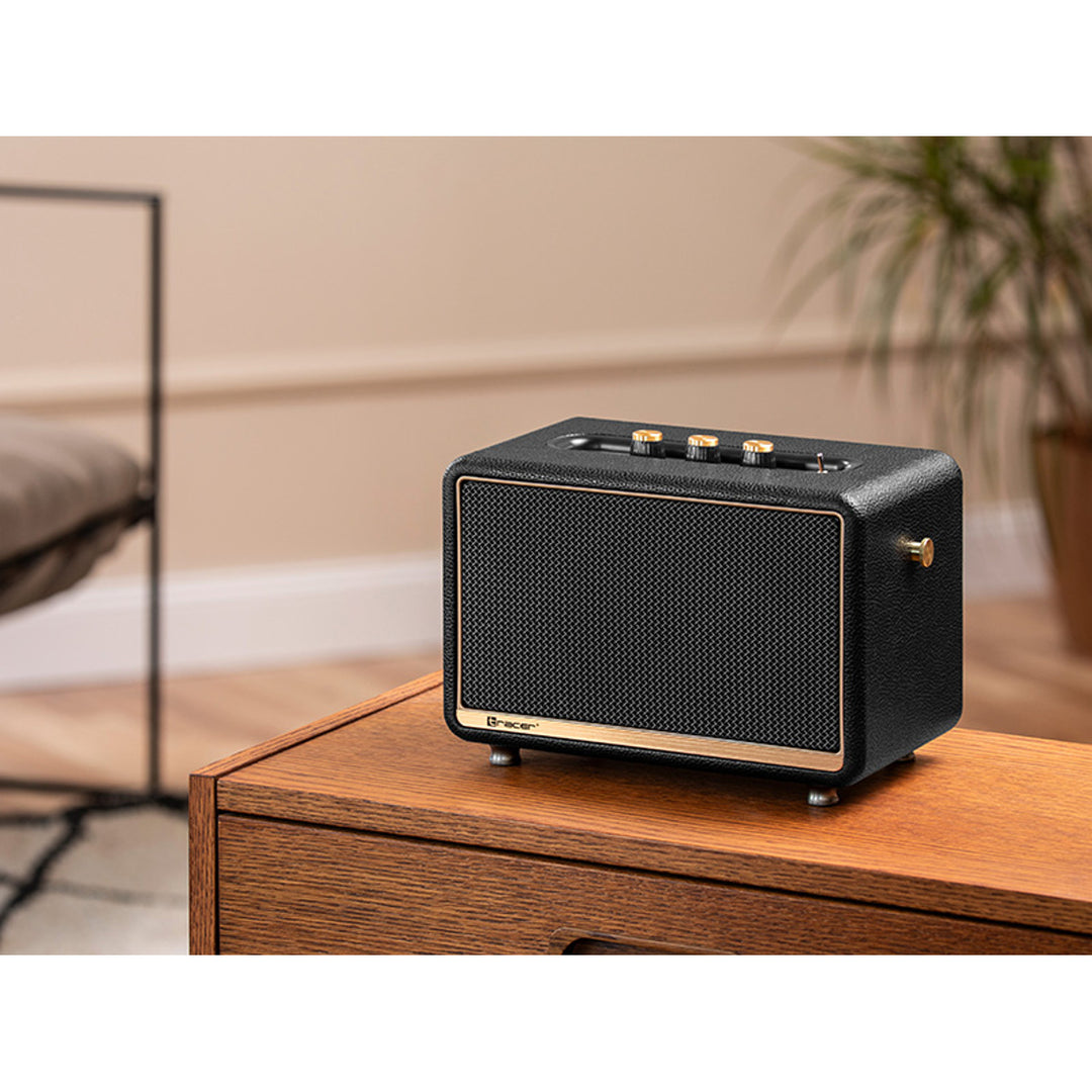 Tracer hordozható hangszóró, Bluetooth, FM rádió, 30W, fekete, M30