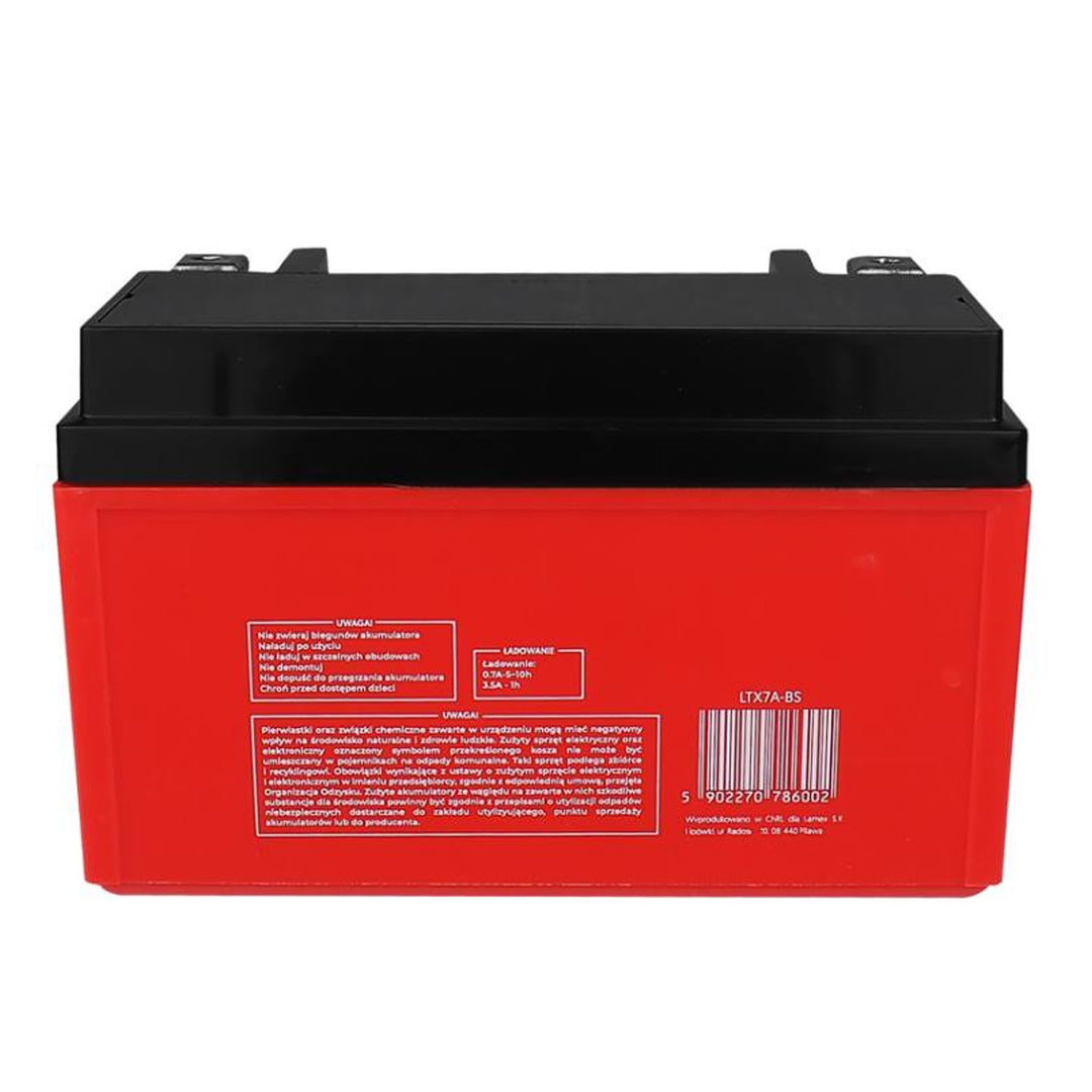 Lamex gél akkumulátor, motorkerékpár, 12V, 7Ah, LTX7A-BS