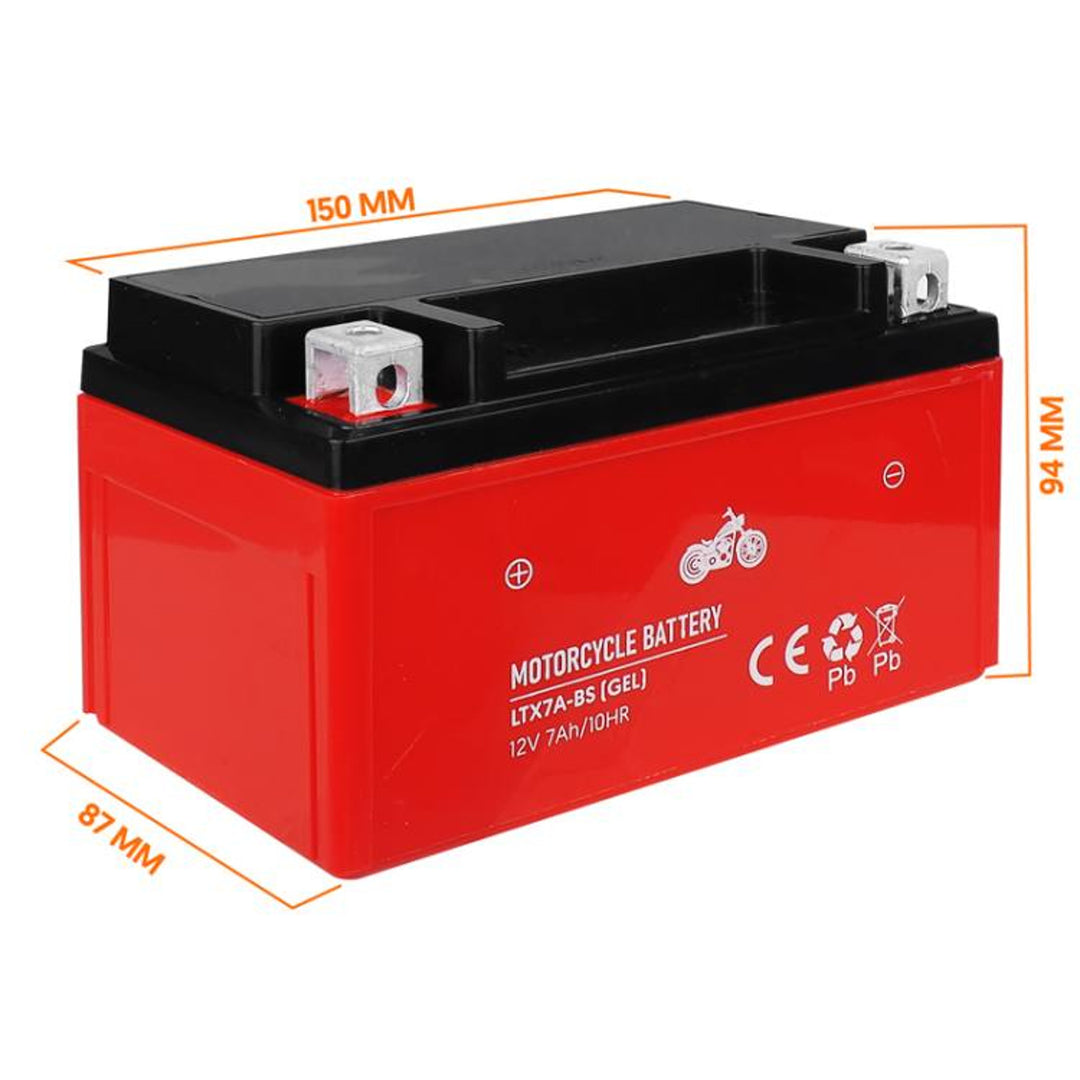 Lamex gél akkumulátor, motorkerékpár, 12V, 7Ah, LTX7A-BS