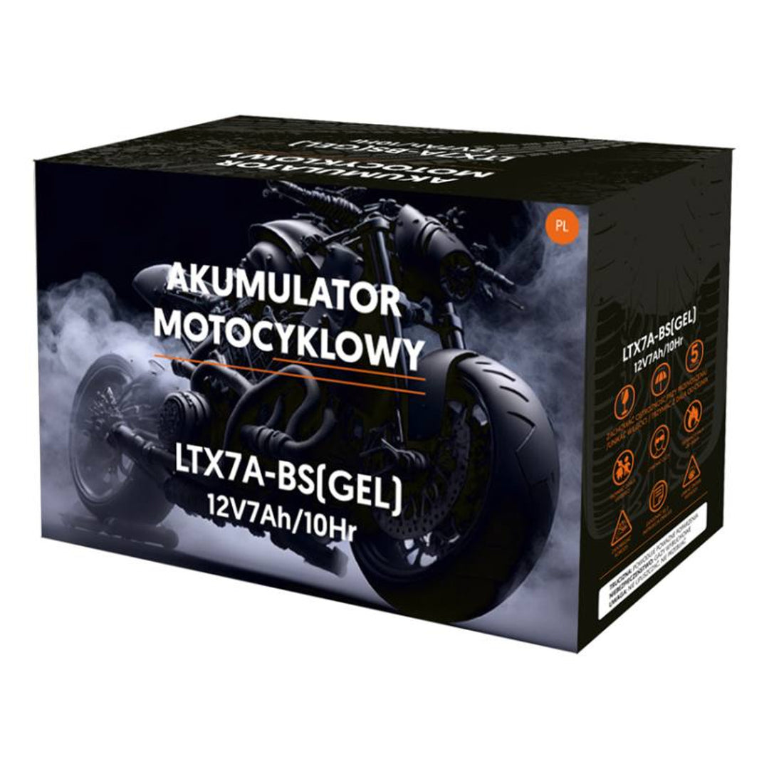 Lamex gél akkumulátor, motorkerékpár, 12V, 7Ah, LTX7A-BS