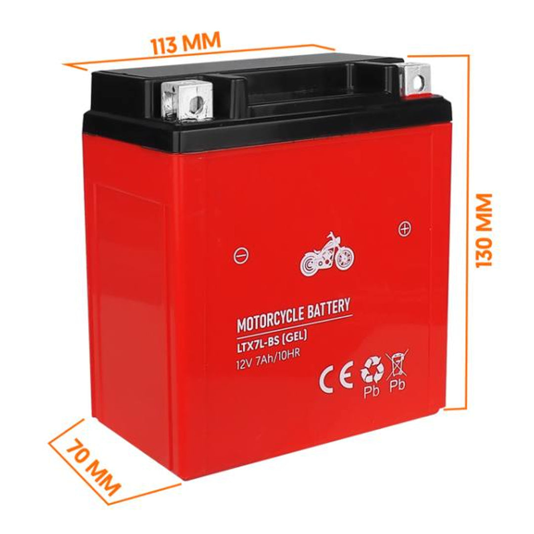 Gél akkumulátor Lamex, motorkerékpár, 12V, 7Ah, LTX7L-BS