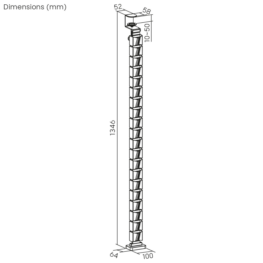 Játékasztal monitorpolccal NanoRS, 50kg max, magasság 850mm, fekete, RS170+Kábelrendező / asztali rács Nano RS, 1345mm, fekete és piros, RS125