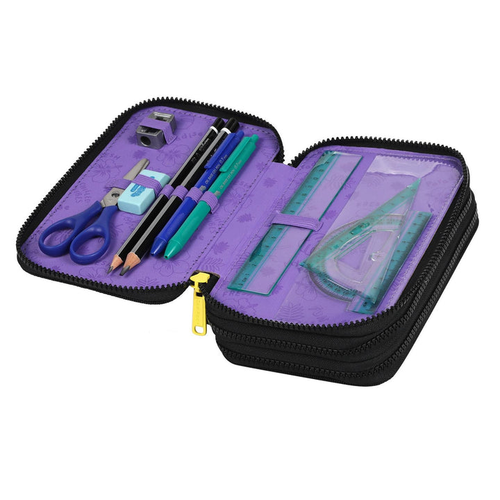 Iskolai hátizsák 19 L Coolpack Jerry DISNEY STITCH fekete + CoolPack háromrekeszes tolltartó tartozékokkal JUMPER 3 STITCH