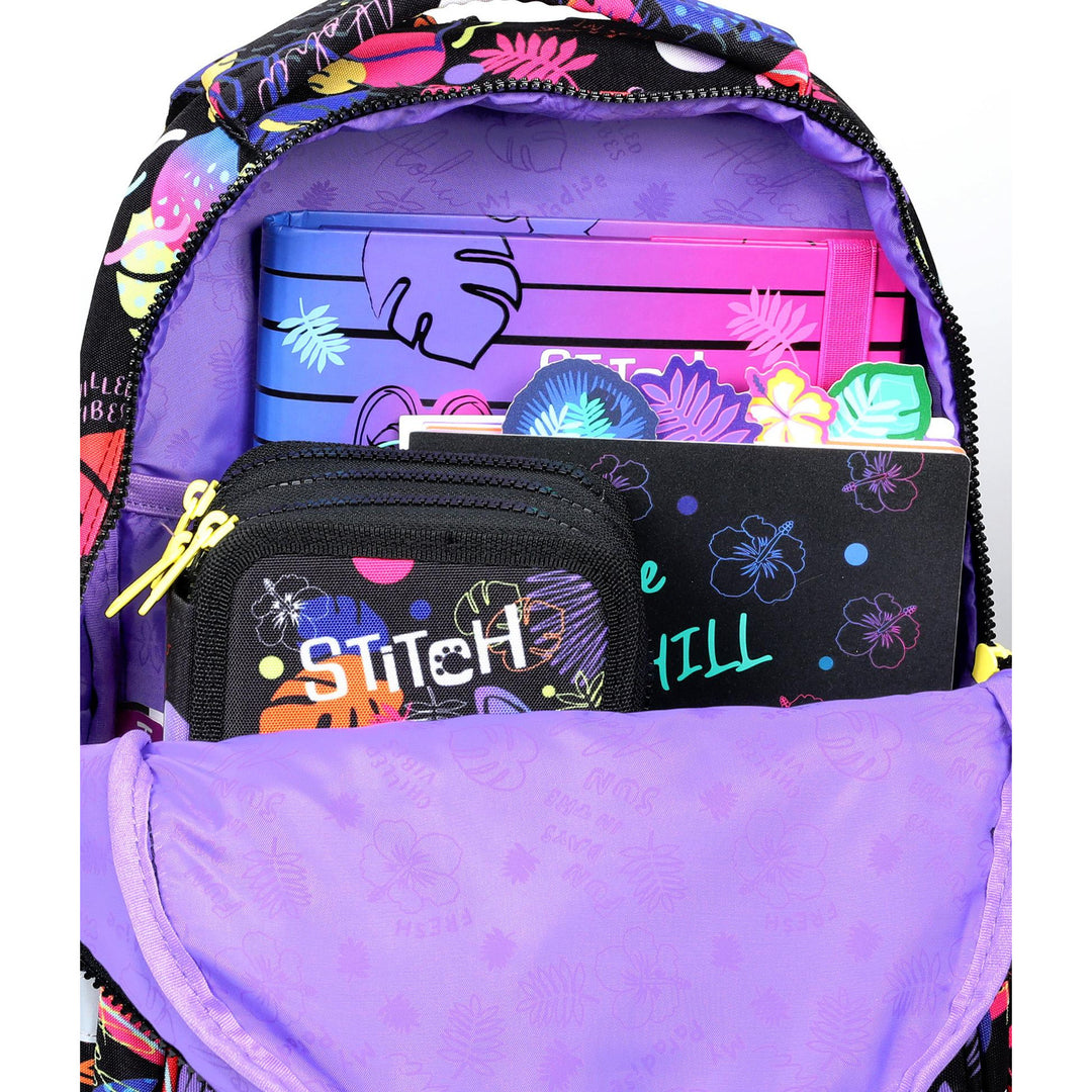 19 L Coolpack Jerry DISNEY STITCH iskolai hátizsák fekete + Coolpack tolltartó, két rekeszes, felszerelt, Stitch, Jumper 2