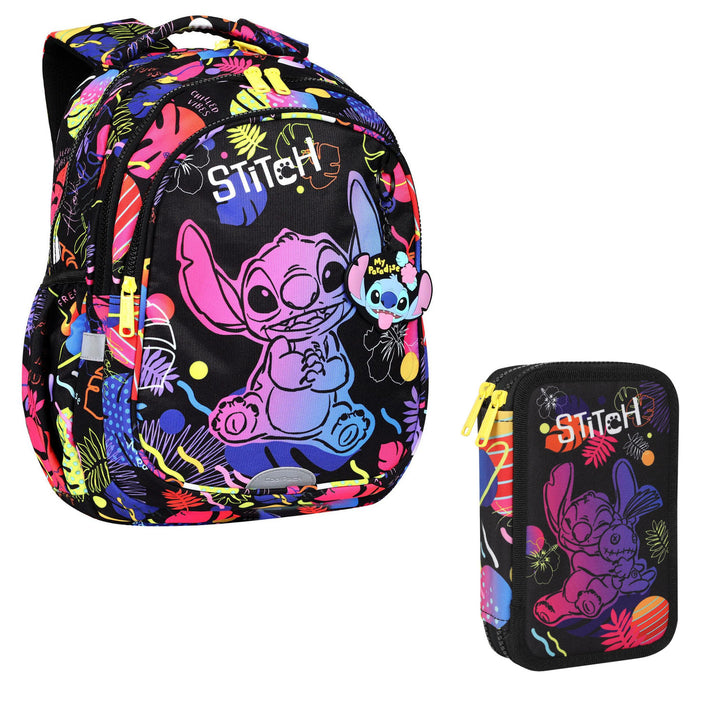 19 L Coolpack Jerry DISNEY STITCH iskolai hátizsák fekete + Coolpack tolltartó, két rekeszes, felszerelt, Stitch, Jumper 2
