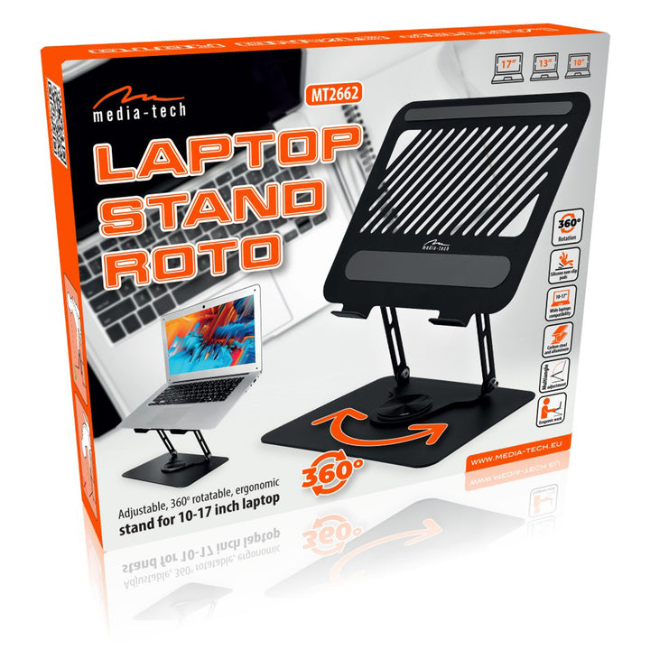 Állítható, forgatható, ergonomikus laptop állvány 10-17, Media-Tech MT2662