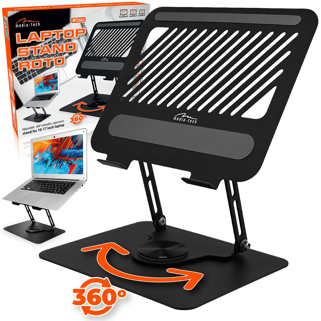 Állítható, forgatható, ergonomikus laptop állvány 10-17, Media-Tech MT2662