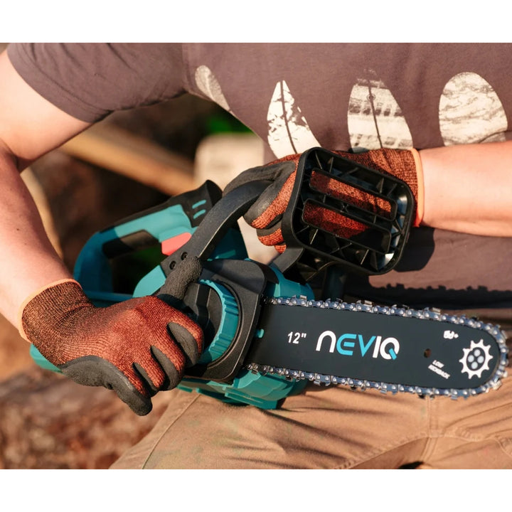NEVIQ akkumulátoros láncfűrész, 12'' rúd, 1000W, kefe nélküli motor, L12302