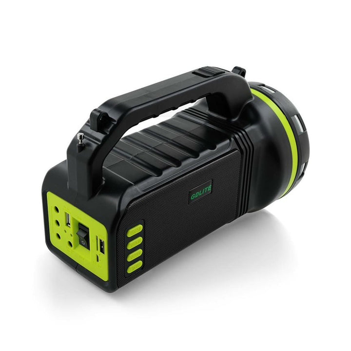 Verna multifunkciós napelemes zseblámpa, 6in1, powerbank, napelem, lámpa, LED lámpák, hangszóró+rádió, Tur000008