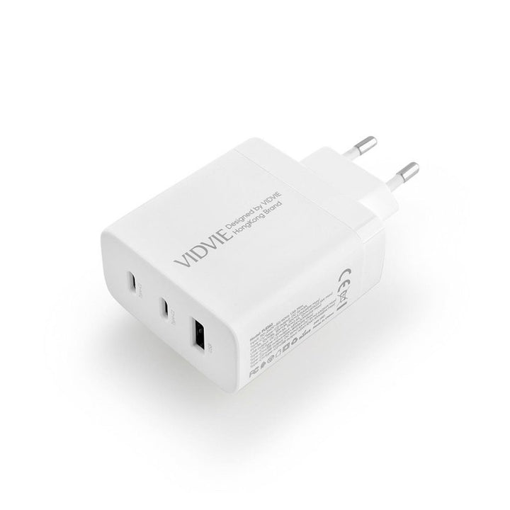 VIDVIE hálózati töltő, 3A, 65W, 2x USB-C, 1x USB, USB-C/USB-C kábel, PLE262
