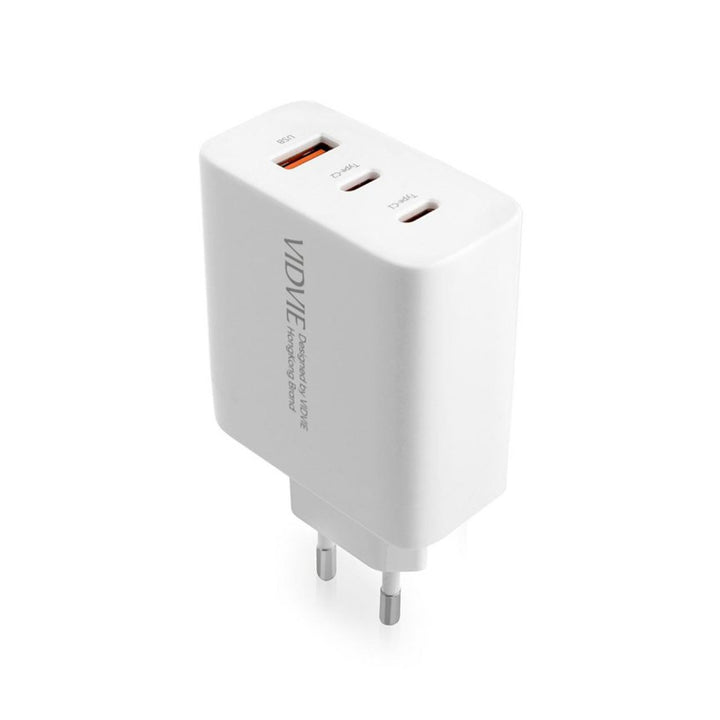 VIDVIE hálózati töltő, 3A, 65W, 2x USB-C, 1x USB, USB-C/USB-C kábel, PLE262