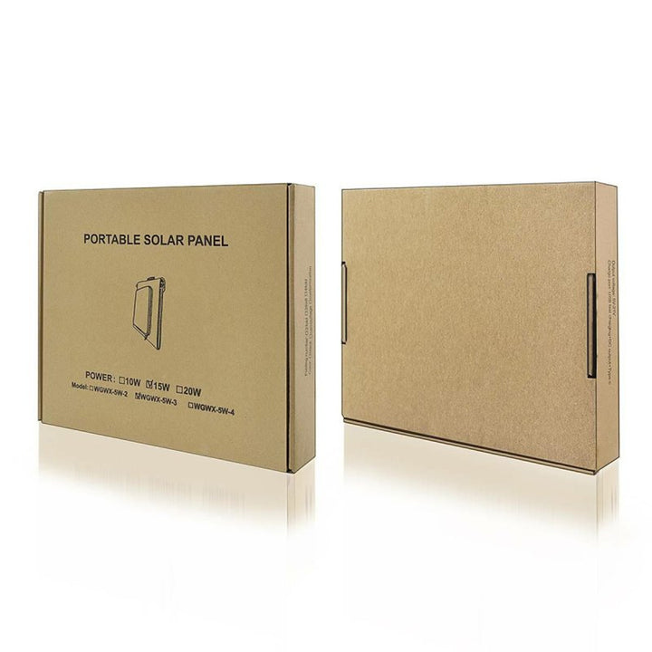 Napelem, töltő, 15W, 1 USB port, fekete és narancssárga, A04