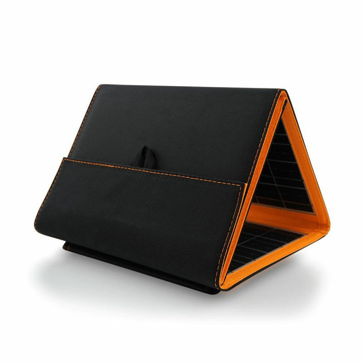 Napelem, töltő, 20W, 2 USB port, fekete és narancssárga, A05