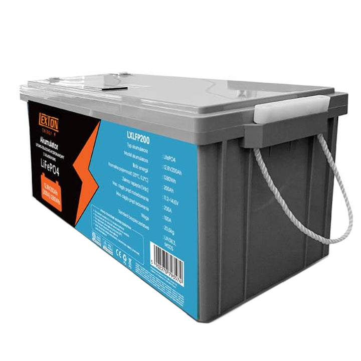 LiFePo4 Lexton lítium-vas-foszfát akkumulátor, BMS, 12.8V, 200Ah, LXLFP200