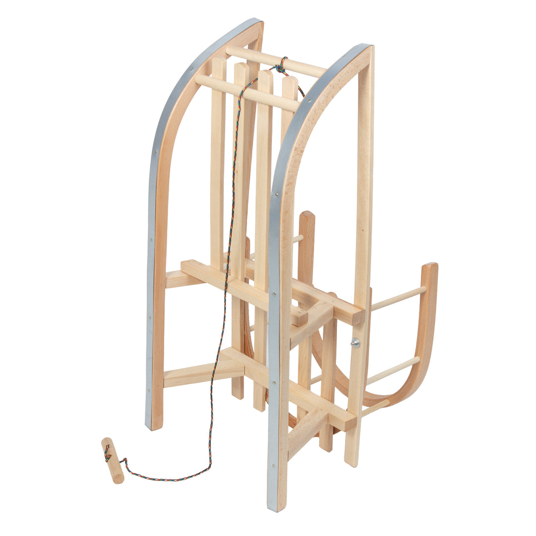 GreenBlue fa szánkó, háttámla, ülés, zsinór, 100 kg-ig, GB159