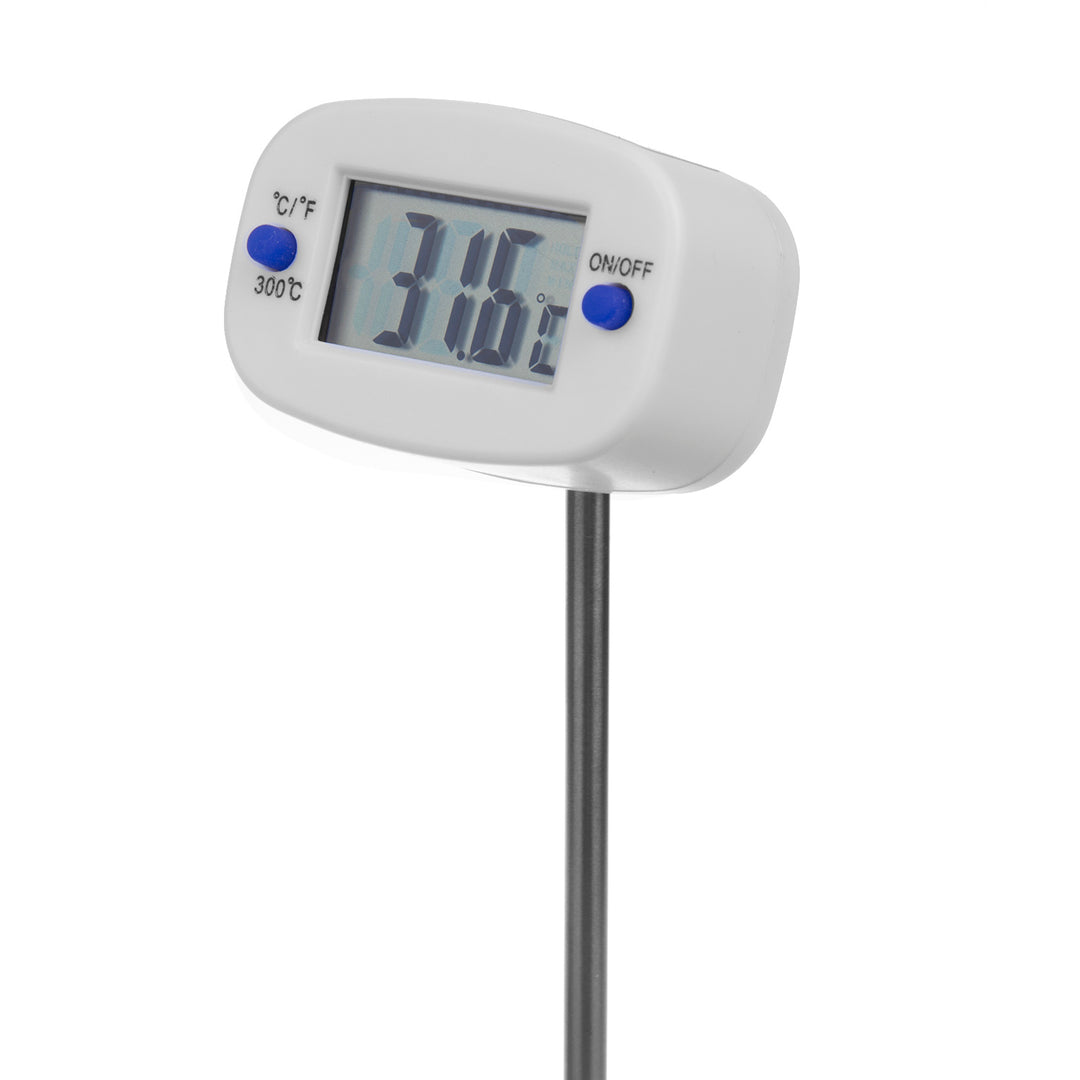 Élelmiszerhőmérő/szonda, zöldkék, szonda hossza 15 cm, hőmérséklet-tartomány -50°C és +300°C között, pontosság 0,1°C, GB382, 3 db.