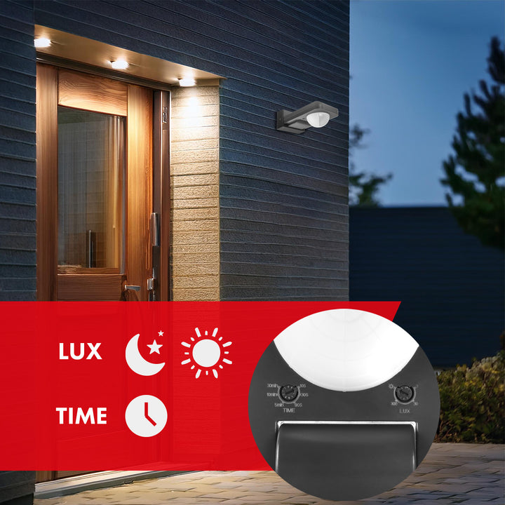 Maclean PIR mozgásérzékelő, infravörös, IP65, max 2000W, MCE243 GR, 2 db, 2 db