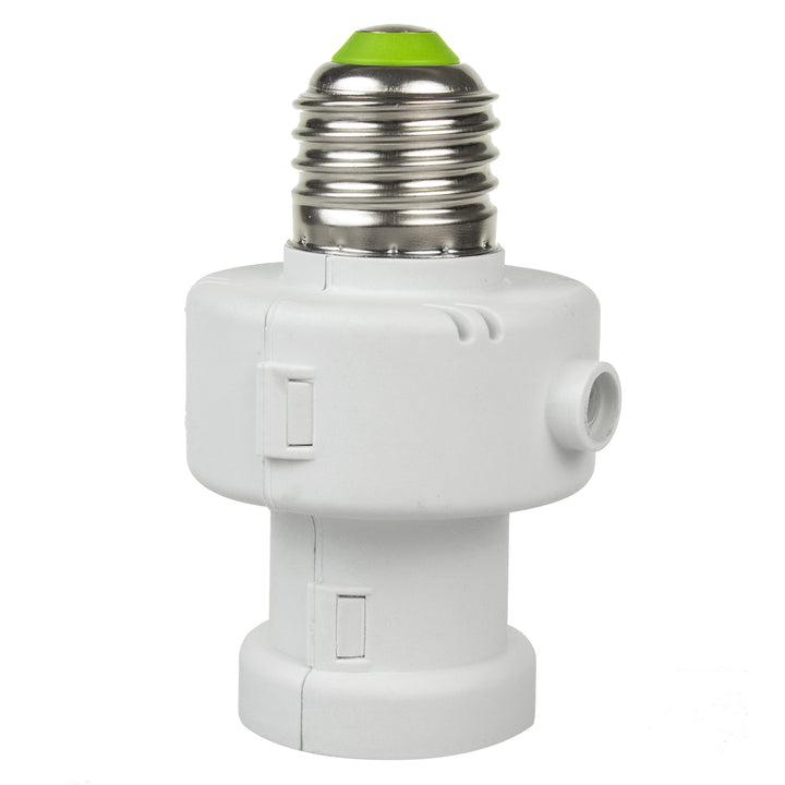 Maclean izzótartó, E27, max. 100W, szürkületérzékelővel, időzítővel, fehér, MCE21W, 2 darab