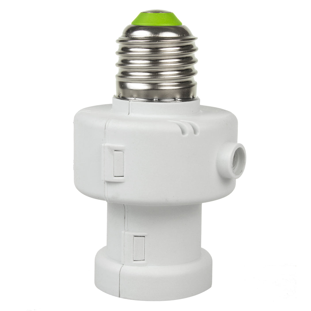 Maclean izzótartó, E27, max. 100W, szürkületérzékelővel, időzítővel, fehér, MCE21W, 4 db
