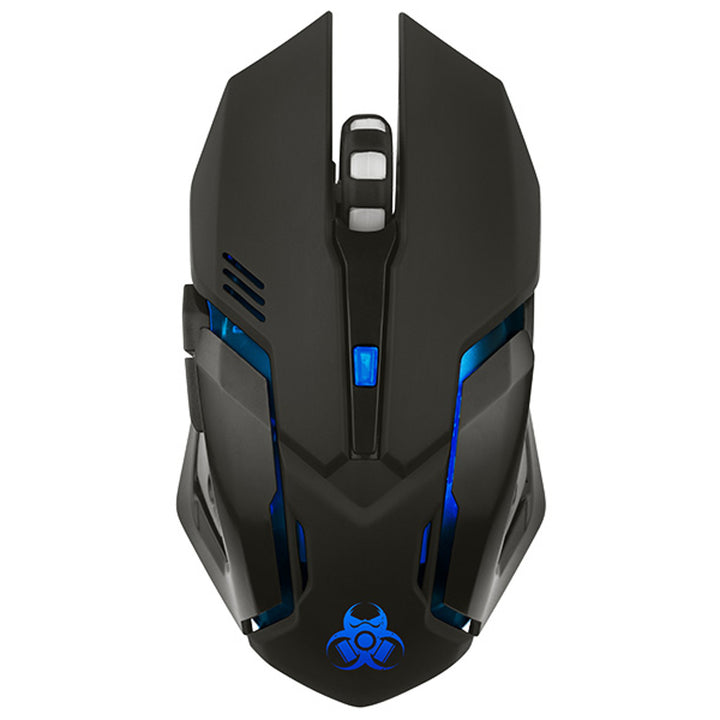 Tracer játékegér, vezeték nélküli, 500mAh akkumulátor, 3200 DPI, Gamezone Rocky RF Nano
