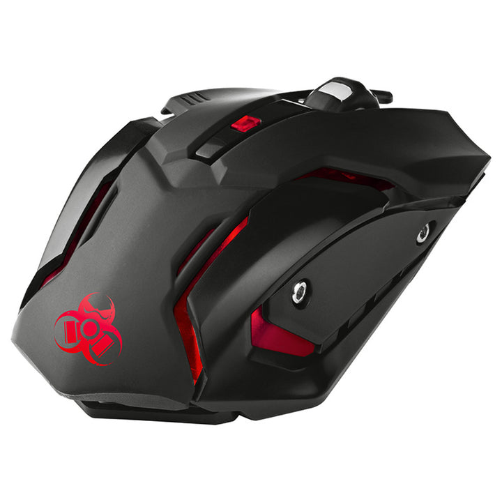 Tracer játékegér, vezeték nélküli, 500mAh akkumulátor, 3200 DPI, Gamezone Rocky RF Nano