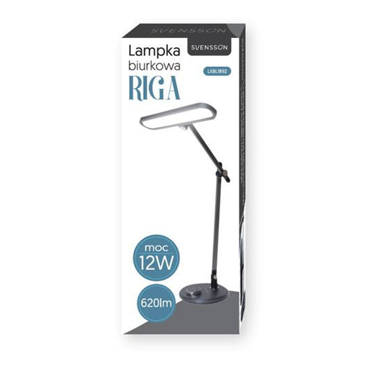 Svensson irodai lámpa, 620 lumen, 12W teljesítmény, három fényhőmérséklet, érintőképernyő, LXBL1892