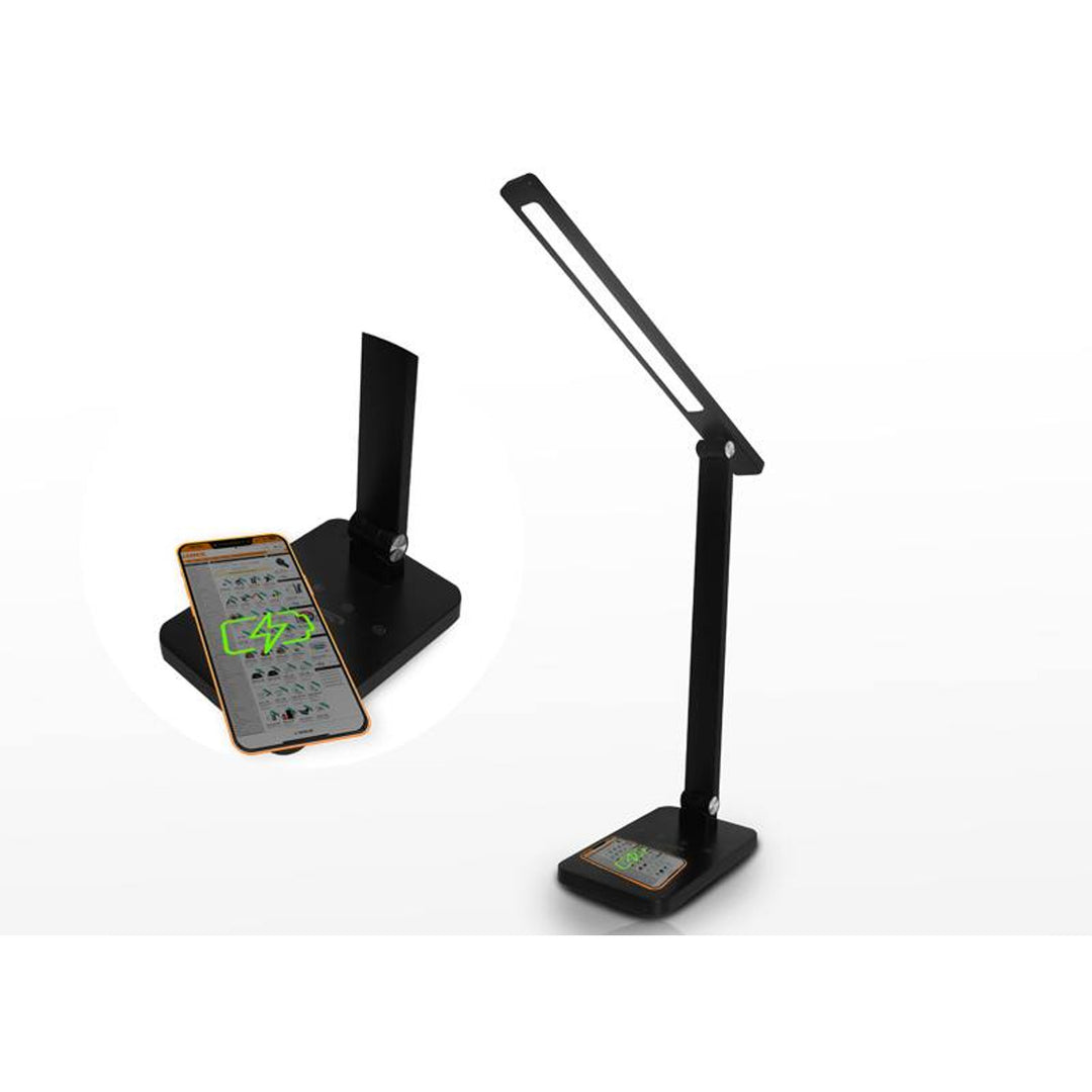 LTC irodai lámpa, LED 10W, három fényhőmérséklet, induktív töltés, érintőképernyő, LXL0099C