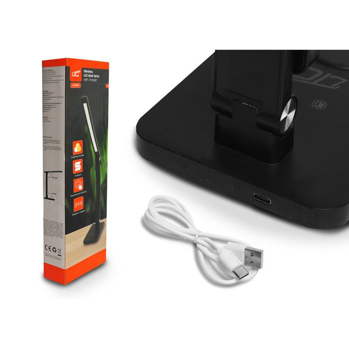 LTC irodai lámpa, LED 10W, három fényhőmérséklet, induktív töltés, érintőképernyő, LXL0099C